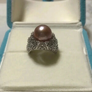 11.5mm Genuine Pearl Lace Craft Ring